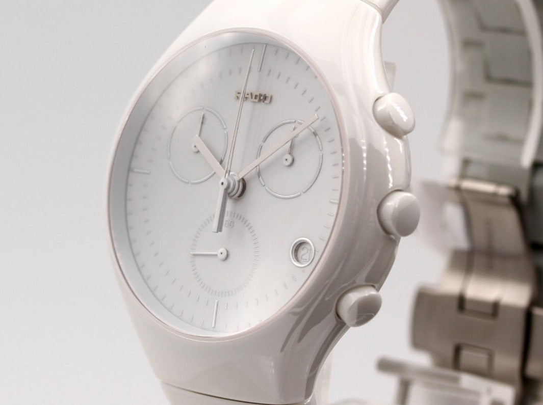 RADO True Designer HERRENUHR weiß | Chrono | HiTec-Ceramic & Titan | Full Set | NOS