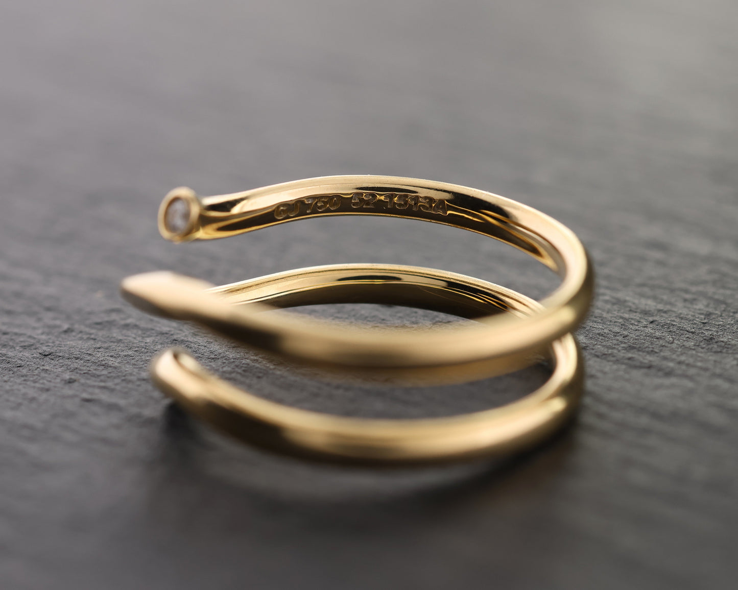 GEORG JENSEN Magic - Designer RING mit Brillanten | 750er Gelbgold