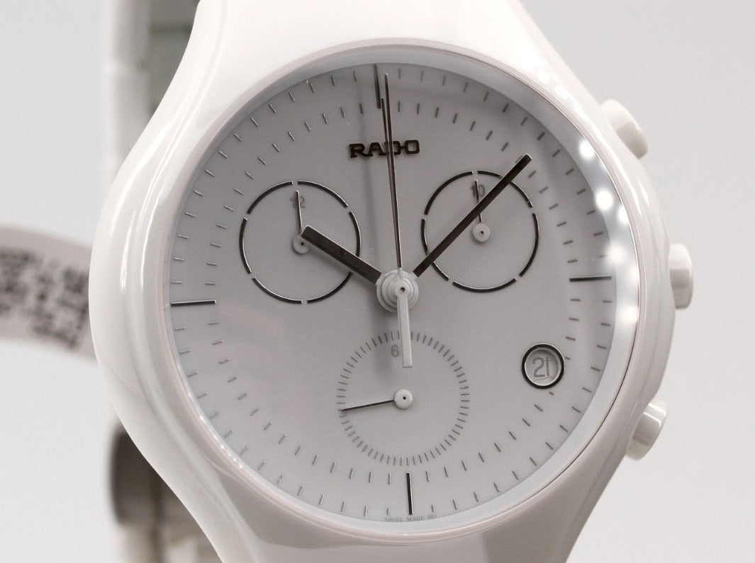 RADO True Designer HERRENUHR weiß | Chrono | HiTec-Ceramic & Titan | Full Set | NOS