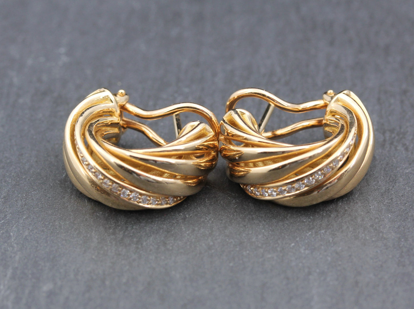 WEMPE by KIM Helioro OHRSTECKER mit 28 BRILLANTEN | 0,20ct. tw/si | 750 Roségold