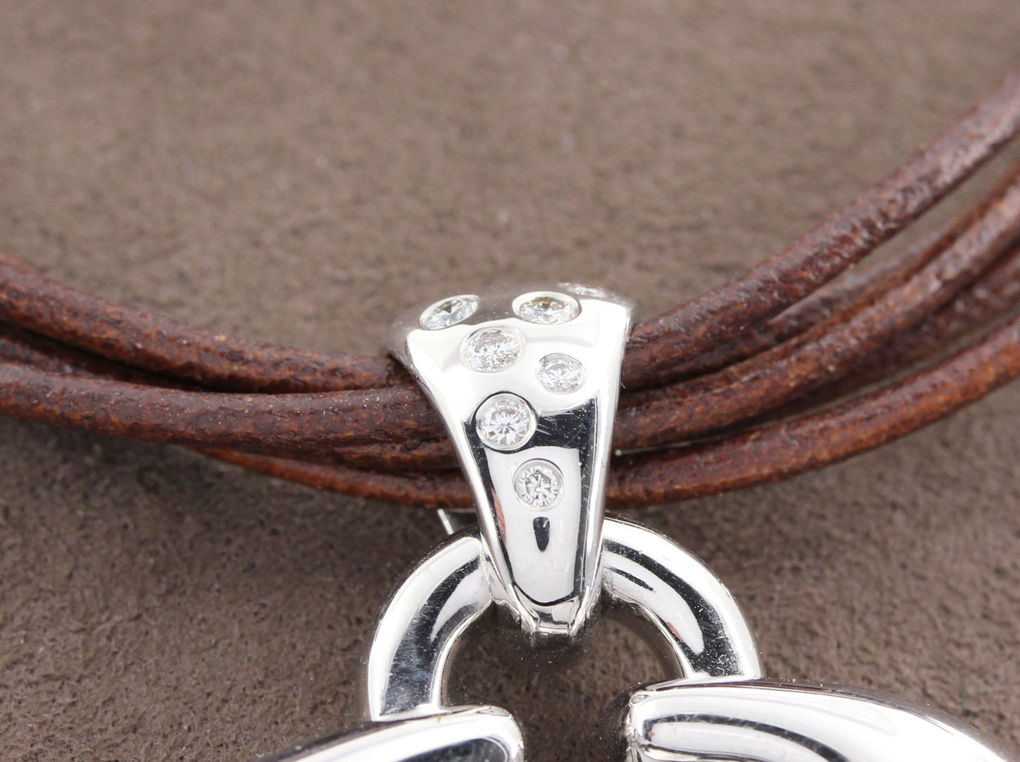 BVLGARI BULGARI Designer ANHÄNGER Puffed Heart mit BRILLANTEN | 750 Weißgold
