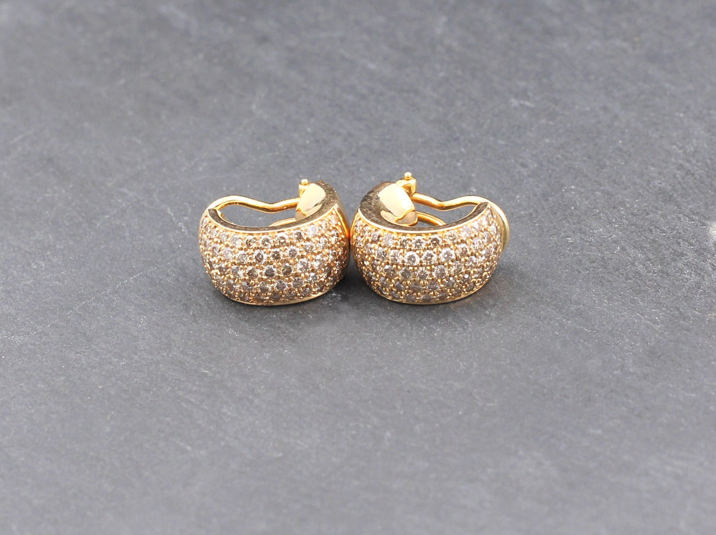 WEMPE by KIM - Exklusive OHRCLIPS "Sensual" mit 116 BRILLANTEN | 750er Rotgold