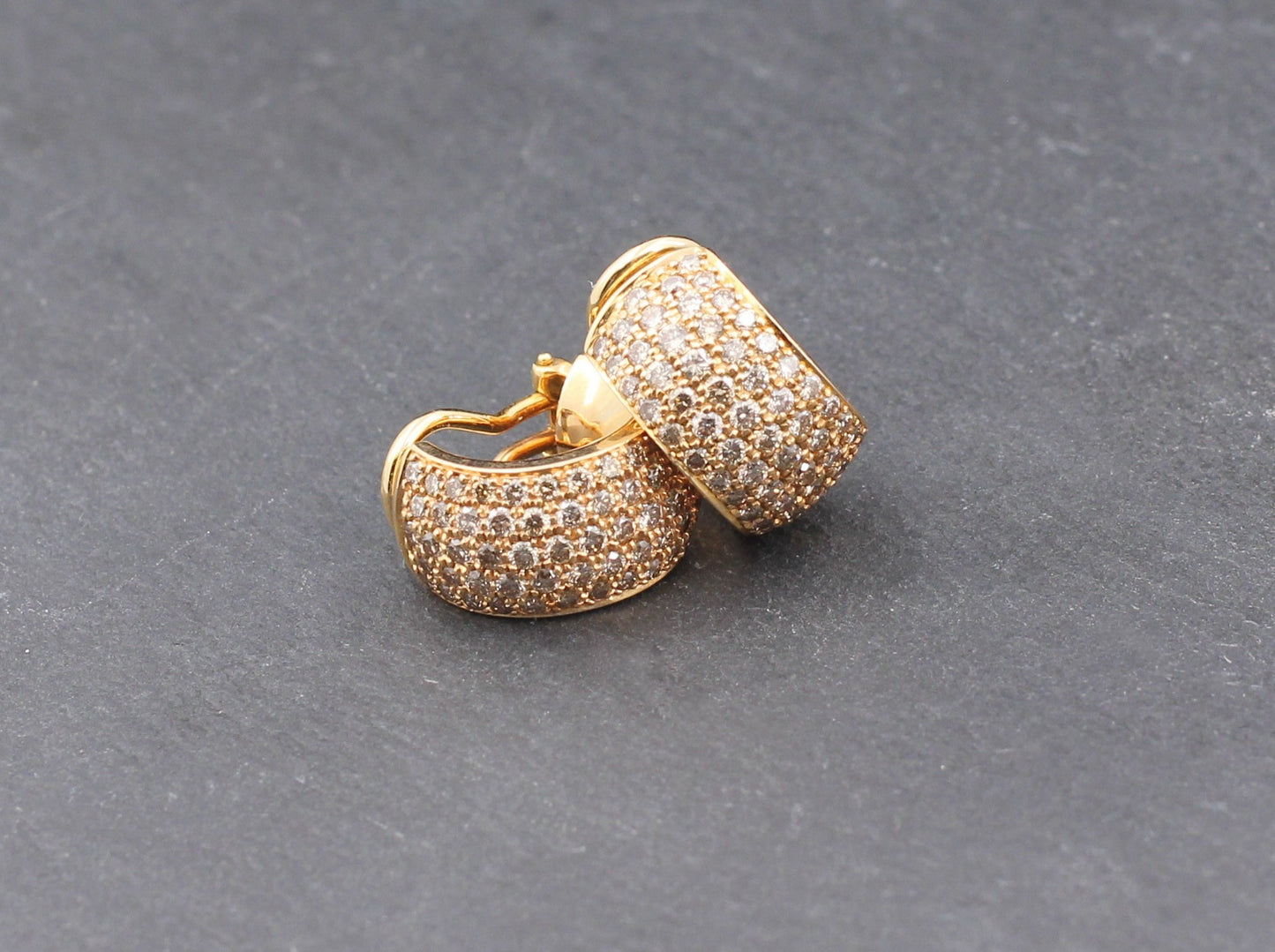 WEMPE by KIM - Exklusive OHRCLIPS "Sensual" mit 116 BRILLANTEN | 750er Rotgold