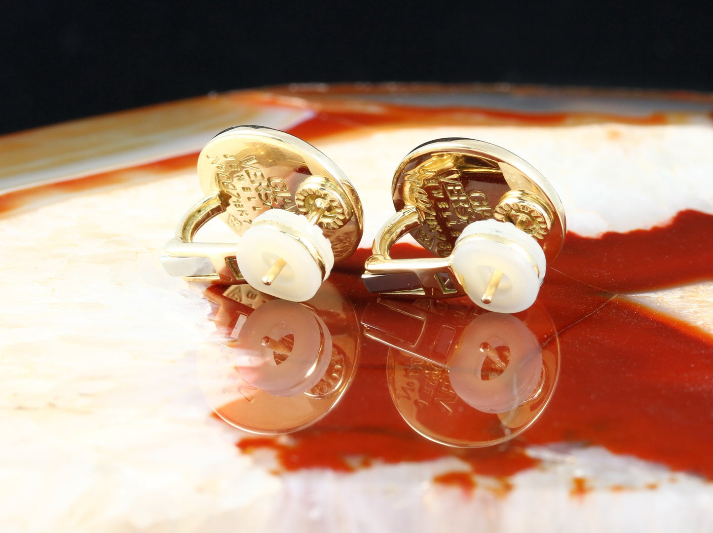 GIANNI VERSACE Medusa OHRSTECKER mit 98 BRILLANTEN | Vintage | 750er Gold