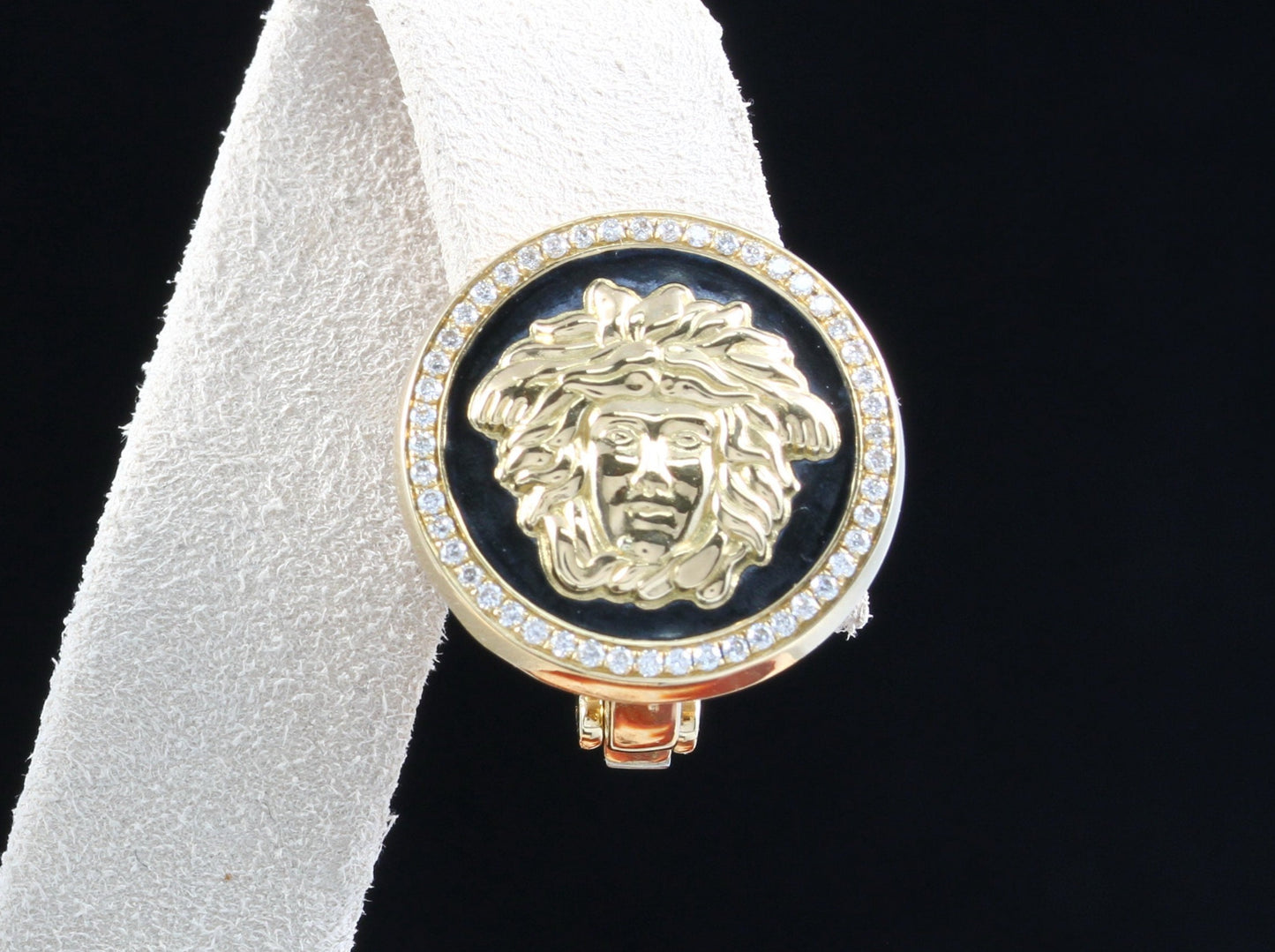 GIANNI VERSACE Medusa OHRSTECKER mit 98 BRILLANTEN | Vintage | 750er Gold