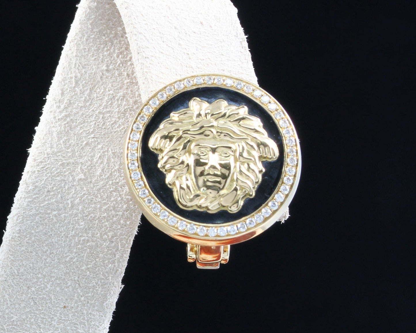 GIANNI VERSACE Medusa OHRSTECKER mit 98 BRILLANTEN | Vintage | 750er Gold