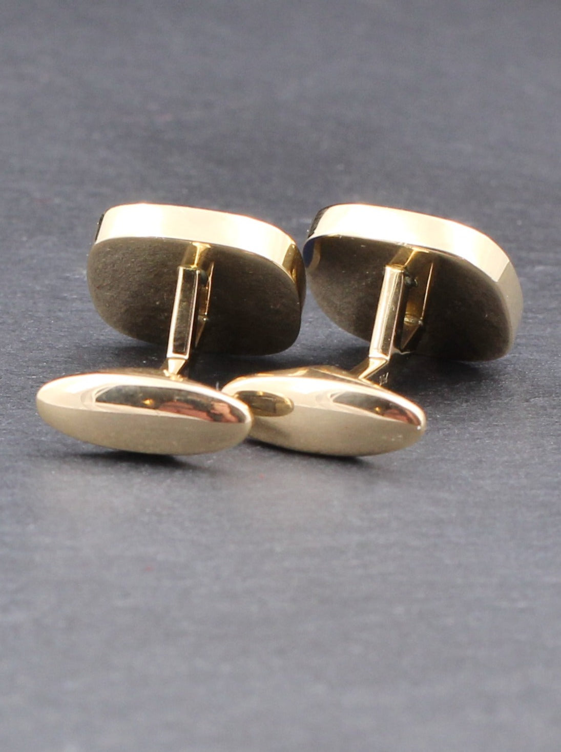 WEMPE Maritime MANSCHETTENKNÖPFE / CUFFLINKS | Anker | Emaille | 750er Gelbgold