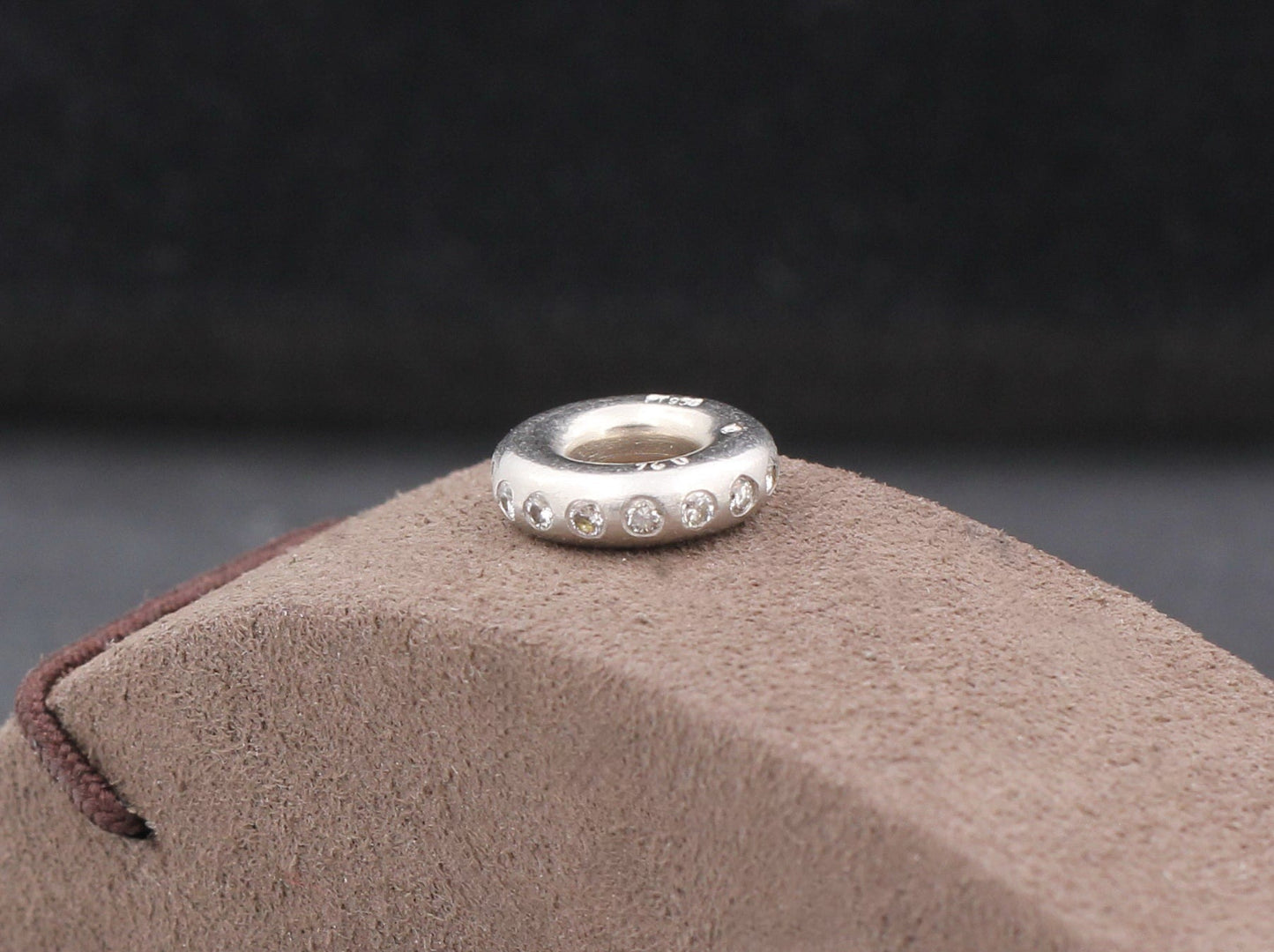 BUNZ Designer ANHÄNGER " Donut " mit BRILLANTEN | 11,8mm | 950 Platin
