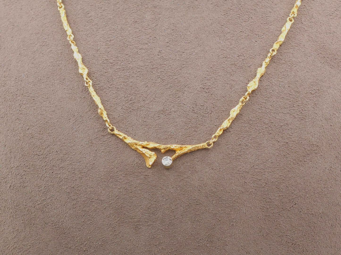 LAPPONIA Designer COLLIER "Frühlingstau" mit DIAMANT | 750er Gold | Weckström