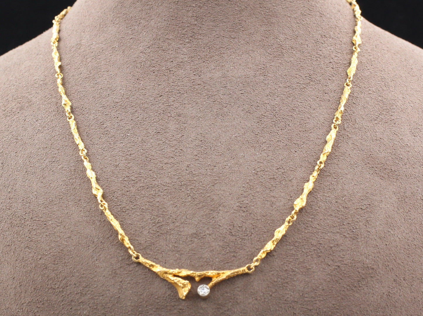 LAPPONIA Designer COLLIER "Frühlingstau" mit DIAMANT | 750er Gold | Weckström