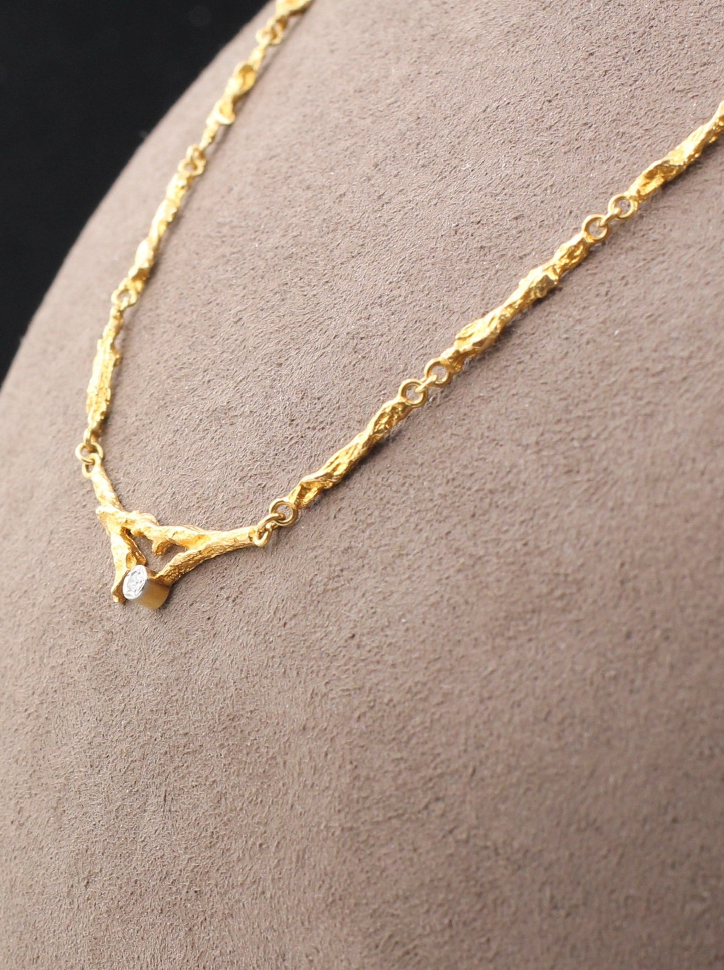 LAPPONIA Designer COLLIER "Frühlingstau" mit DIAMANT | 750er Gold | Weckström