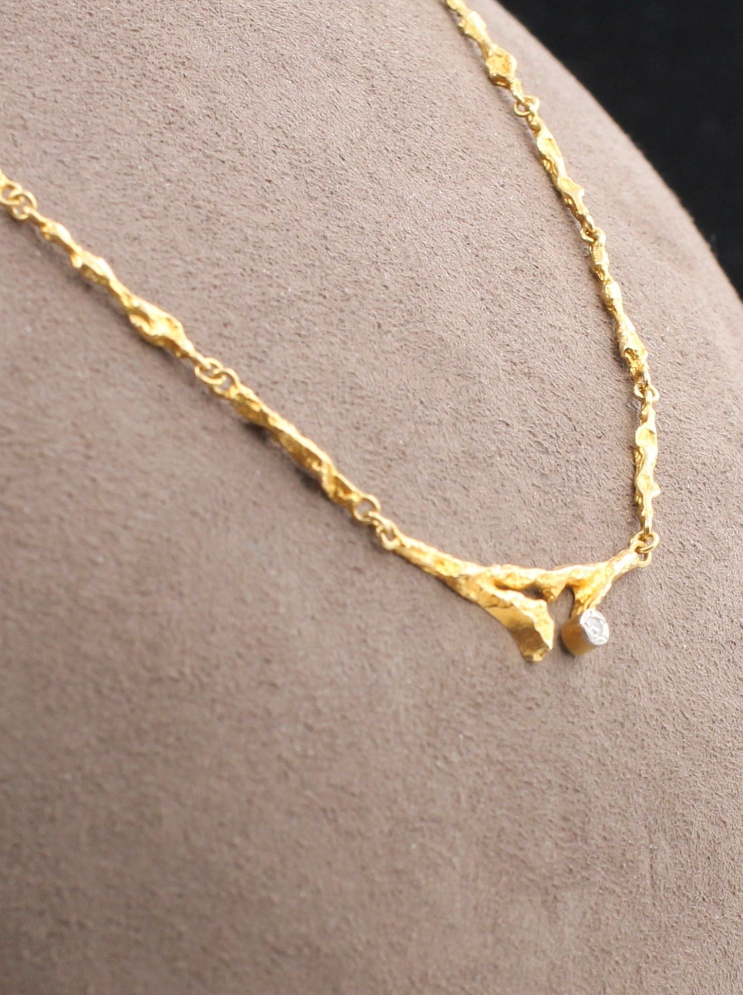 LAPPONIA Designer COLLIER "Frühlingstau" mit DIAMANT | 750er Gold | Weckström