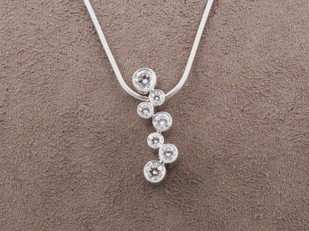 GEORG JENSEN Cascade - Designer COLLIER mit 0,70ct. BRILLANTEN | 750 Weißgold