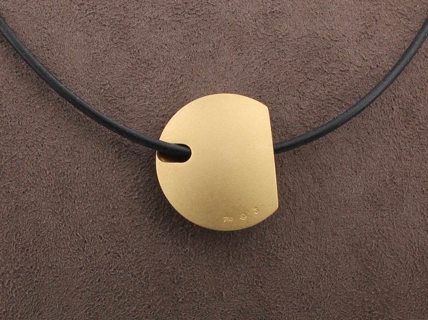 BUNZ Designer ANHÄNGER " Diskus " | kleines Modell | 750 Gelbgold