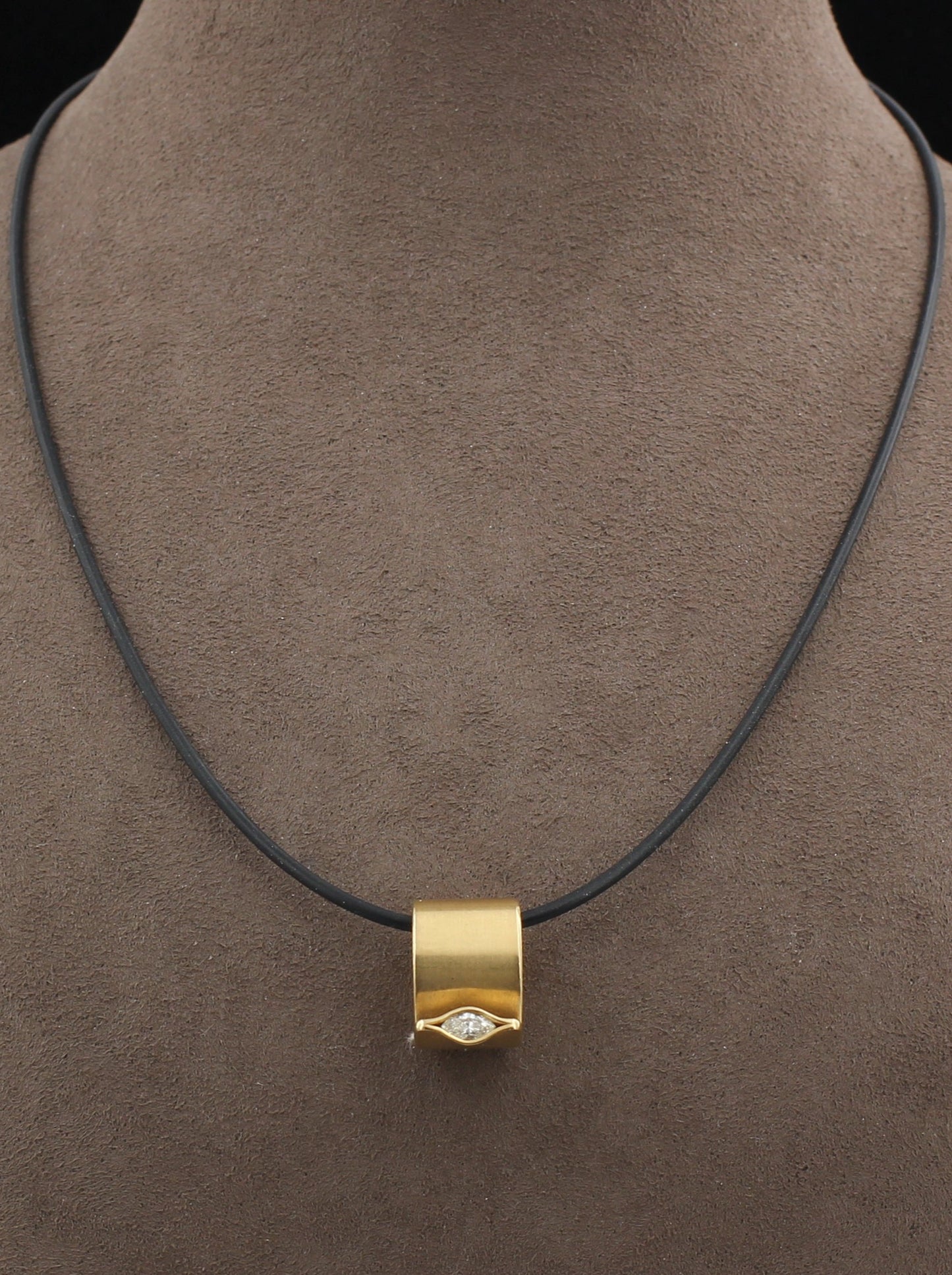 NORBERT MUERRLE Designer ANHÄNGER " Kobra " mit 0,20ct. DIAMANT | 750 Gelbgold