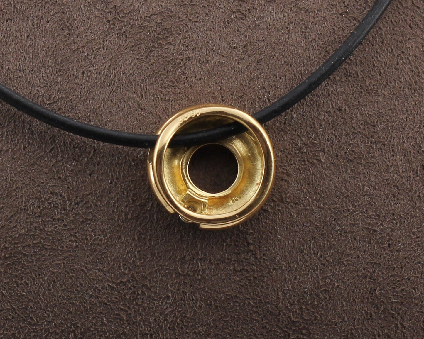 Moderner Designer ANHÄNGER mit 0,08ct. DIAMANT | rund | 750 Gelbgold