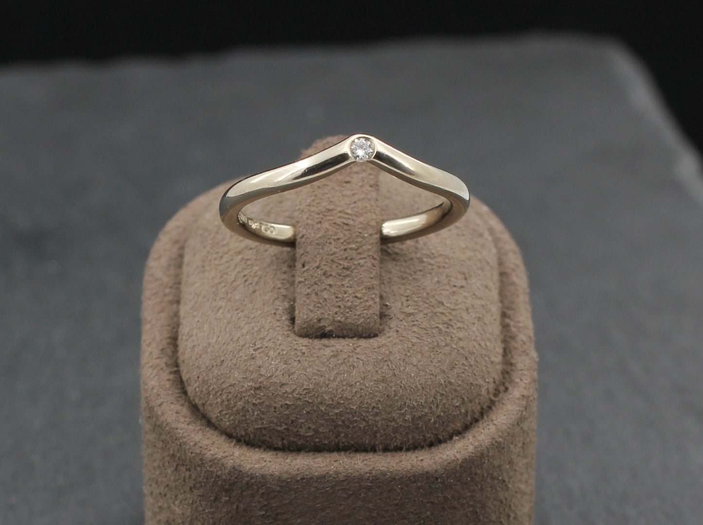 NIESSING Designer RING mit BRILLANT | " Gestaucht " | 750er Weißgold