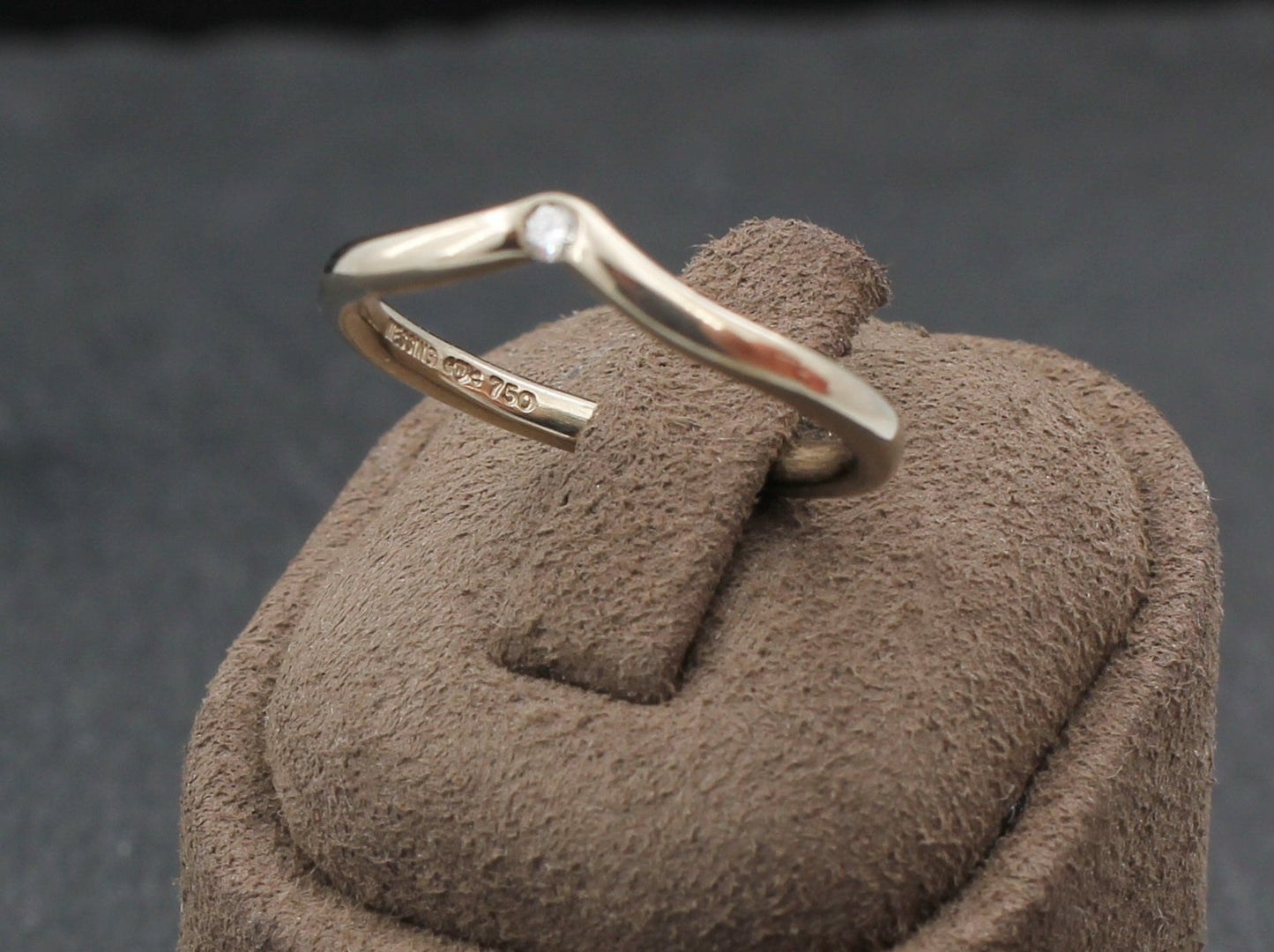 NIESSING Designer RING mit BRILLANT | " Gestaucht " | 750er Weißgold