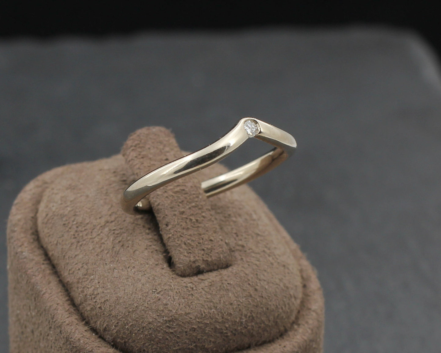 NIESSING Designer RING mit BRILLANT | " Gestaucht " | 750er Weißgold