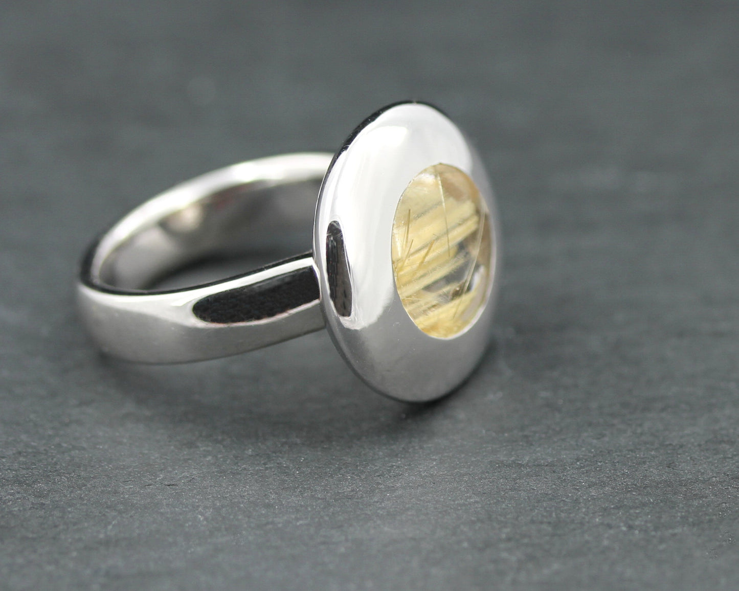 TAMARA COMOLLI Sloppy - Designer RING mit einem RUTILQUARZ | 750er Weißgold