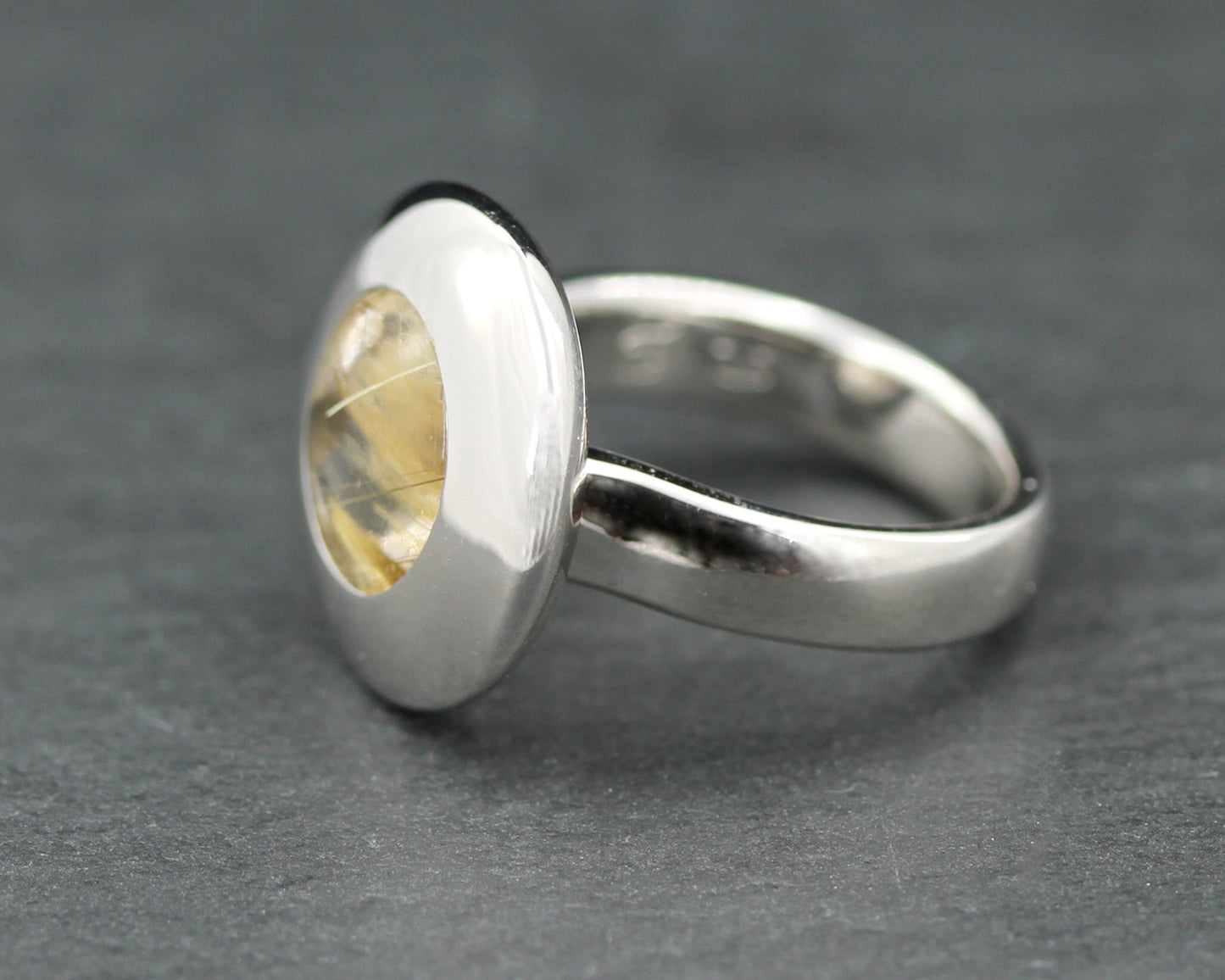 TAMARA COMOLLI Sloppy - Designer RING mit einem RUTILQUARZ | 750er Weißgold