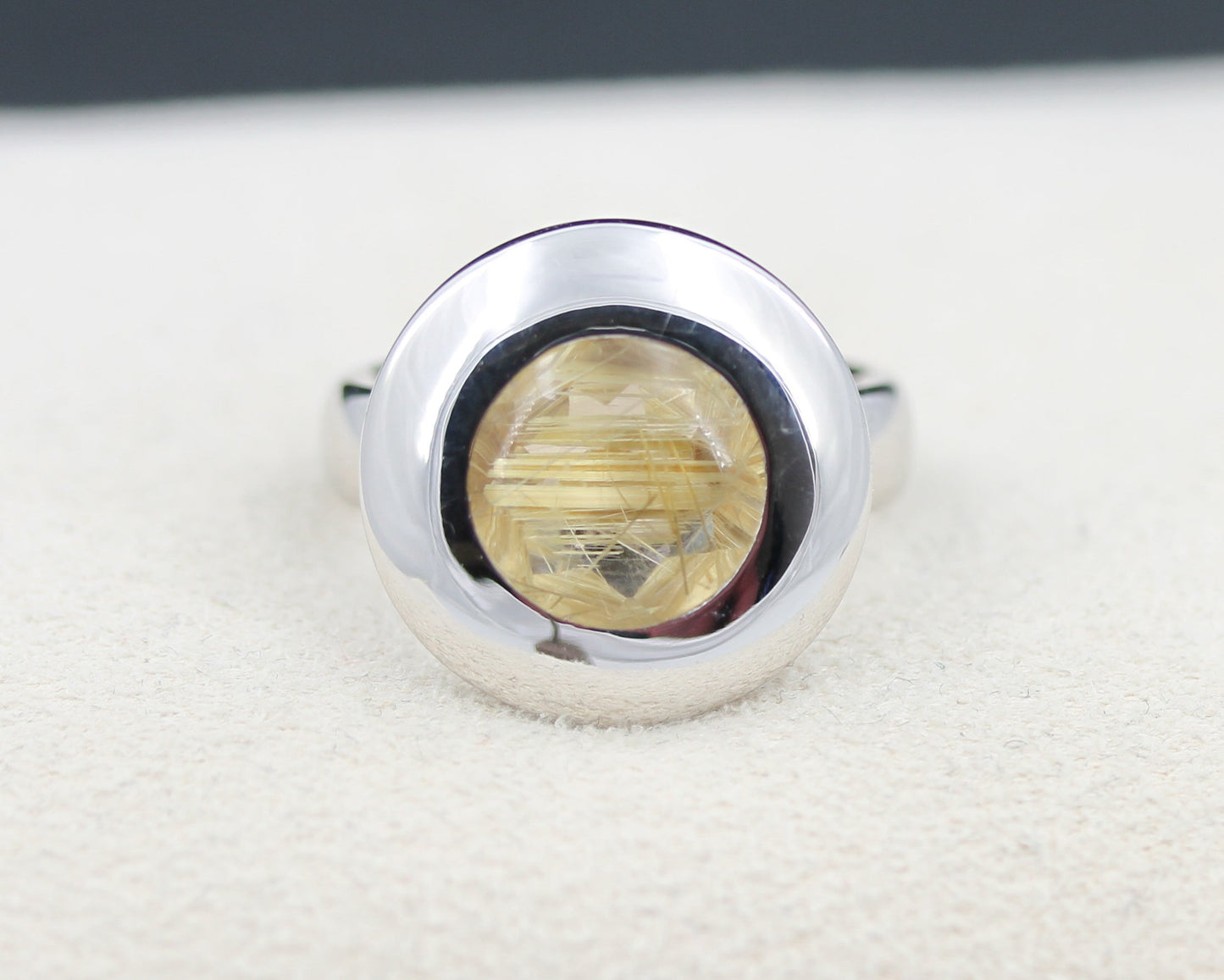TAMARA COMOLLI Sloppy - Designer RING mit einem RUTILQUARZ | 750er Weißgold