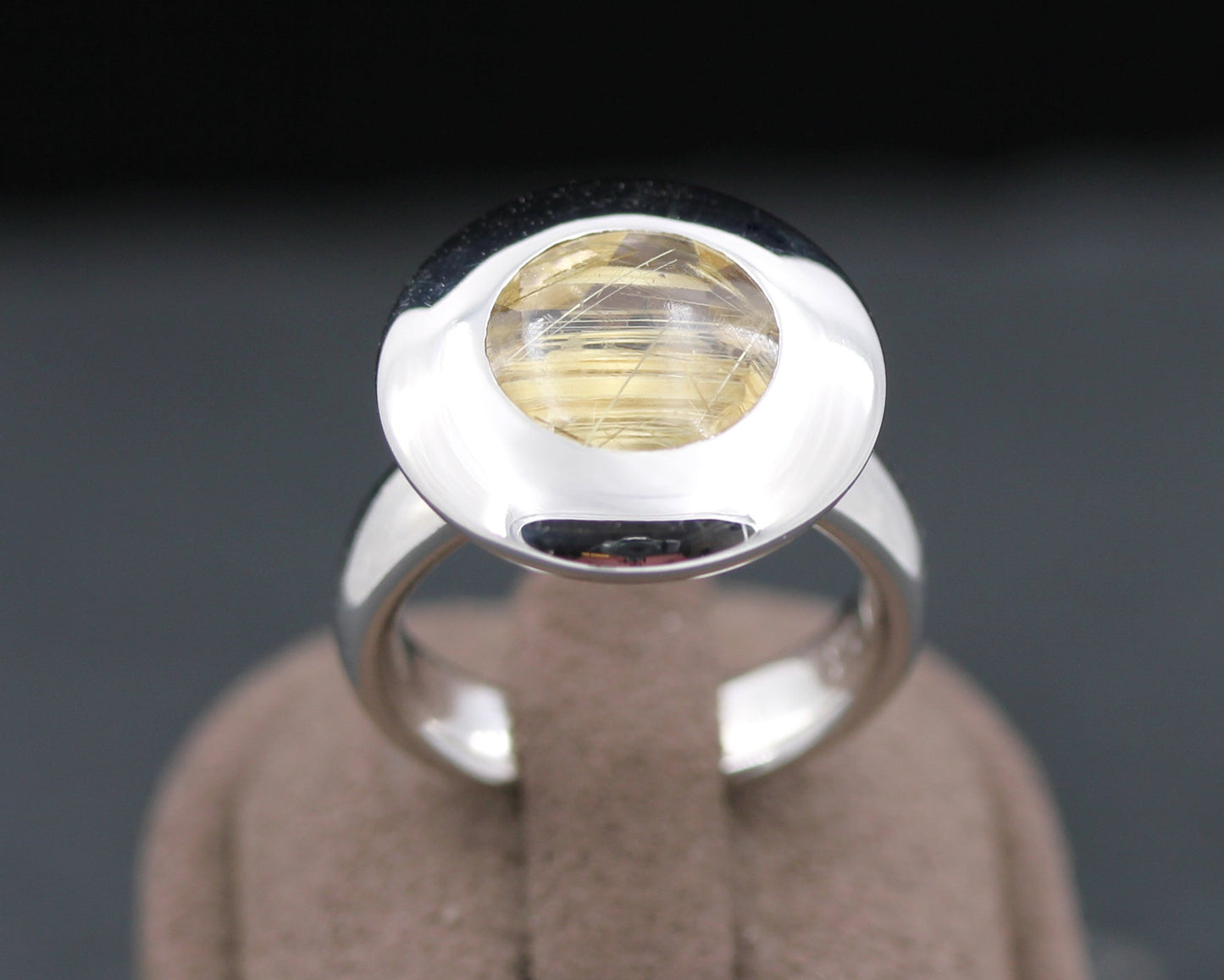 TAMARA COMOLLI Sloppy - Designer RING mit einem RUTILQUARZ | 750er Weißgold