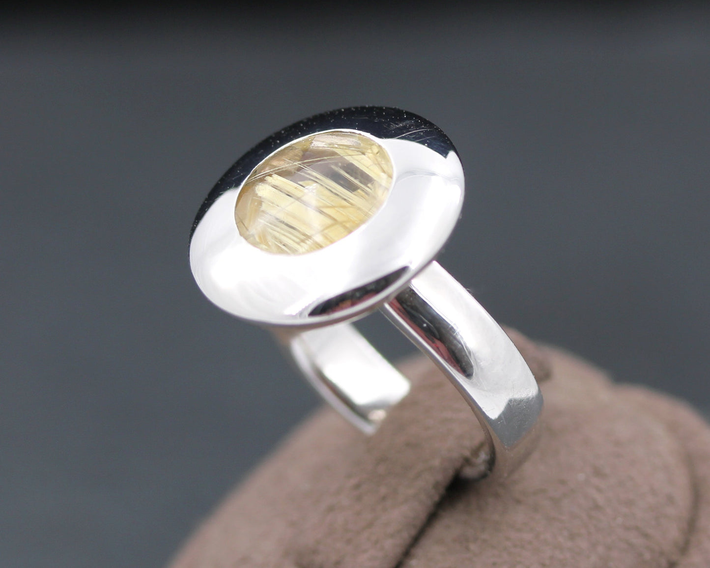 TAMARA COMOLLI Sloppy - Designer RING mit einem RUTILQUARZ | 750er Weißgold