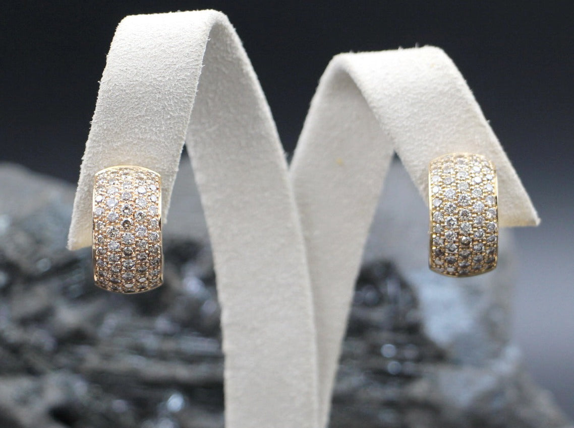 WEMPE by KIM - Exklusive OHRCLIPS "Sensual" mit 116 BRILLANTEN | 750er Rotgold