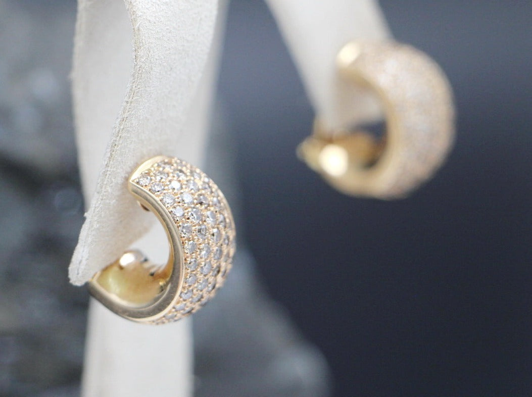 WEMPE by KIM - Exklusive OHRCLIPS "Sensual" mit 116 BRILLANTEN | 750er Rotgold