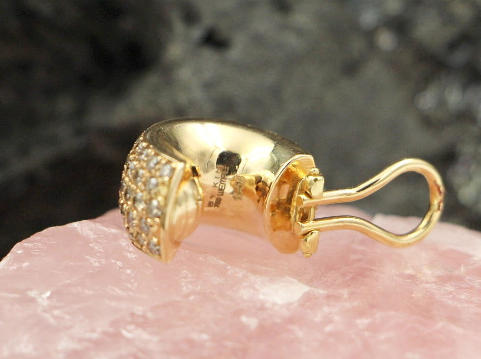 WEMPE by KIM - Exklusive OHRCLIPS "Sensual" mit 116 BRILLANTEN | 750er Rotgold