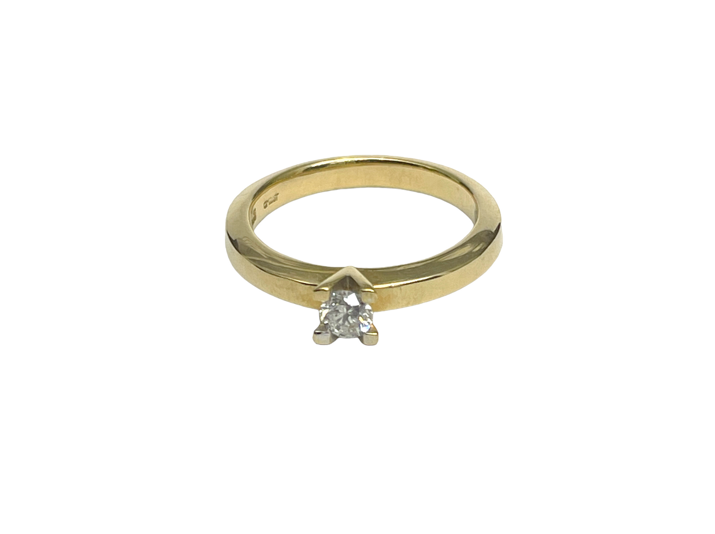 CHRIST exklusiver Designer RING mit BRILLANT Solitär | 0,20ct. | 585er Gelbgold