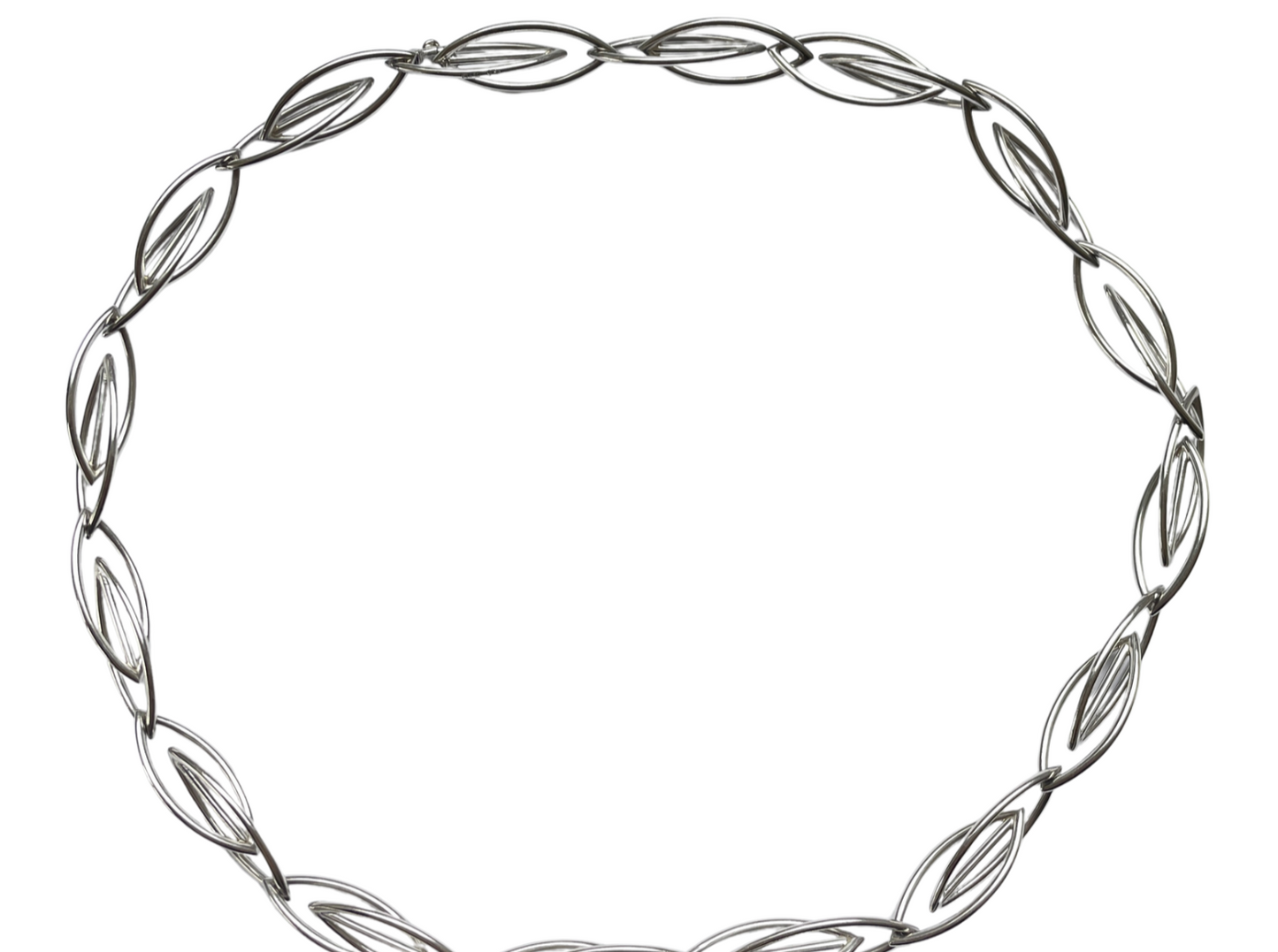 ISABELLE FA - Modernes Designer COLLIER | Navetteanker | 50cm | 950er Platin