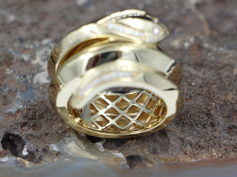 JETTE JOOP Paradise - Designer RING Schlange | 750er Gold | Brillantbesatz