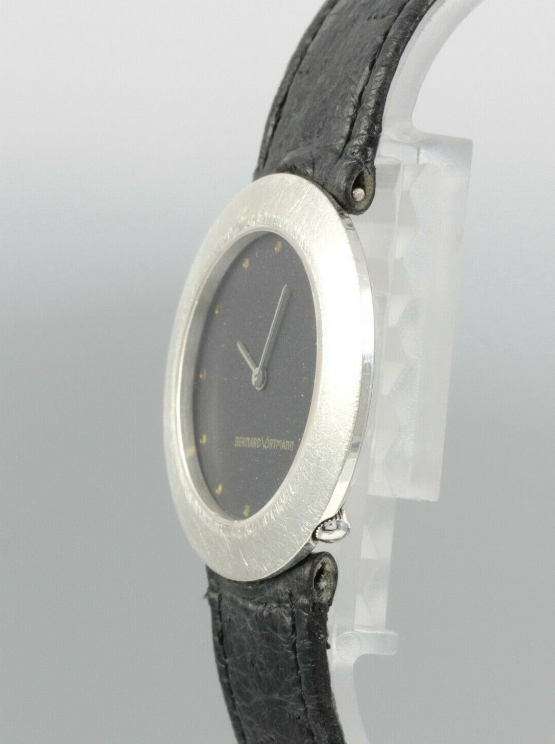 BERNARD VORTMANN Designer DAMENUHR medium grau | 925er Sterling Silber | NOS