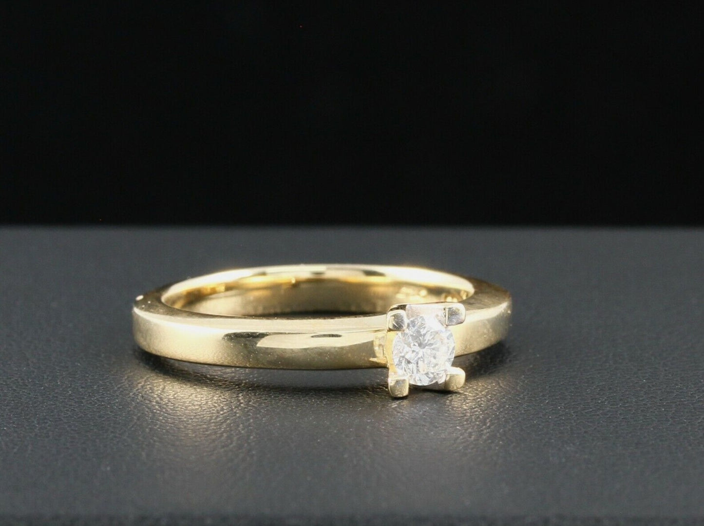 CHRIST exklusiver Designer RING mit BRILLANT Solitär | 0,20ct. | 585er Gelbgold