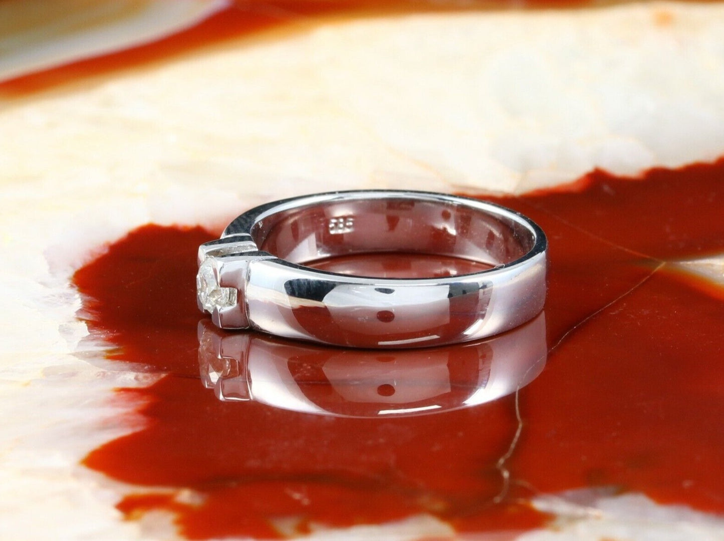 CHRIST exklusiver Designer RING mit BRILLANT Solitär | 0,20ct. | 585er Weißgold