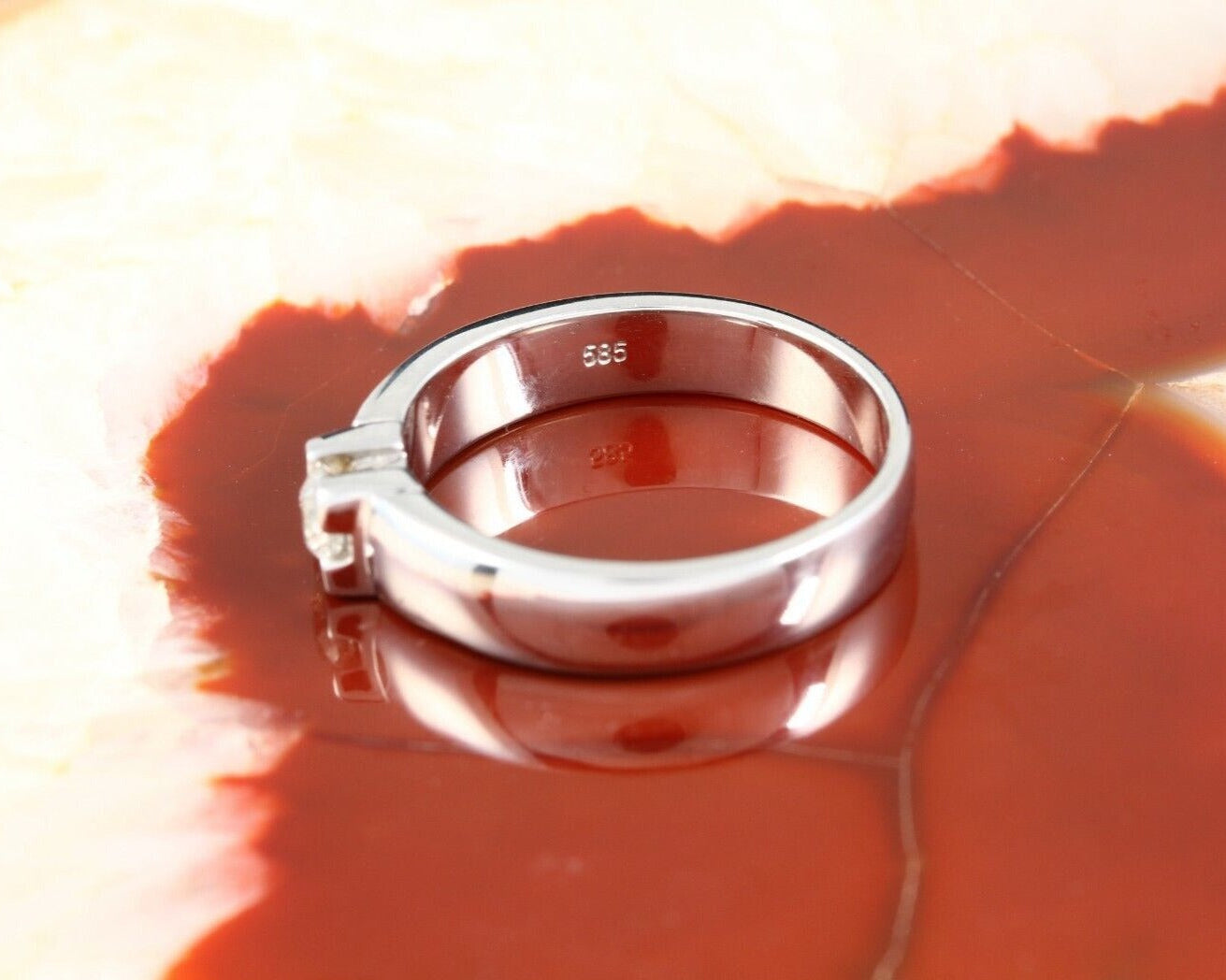 CHRIST exklusiver Designer RING mit BRILLANT Solitär | 0,20ct. | 585er Weißgold