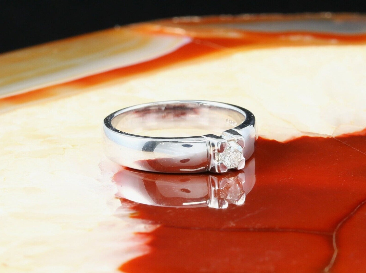 CHRIST exklusiver Designer RING mit BRILLANT Solitär | 0,20ct. | 585er Weißgold