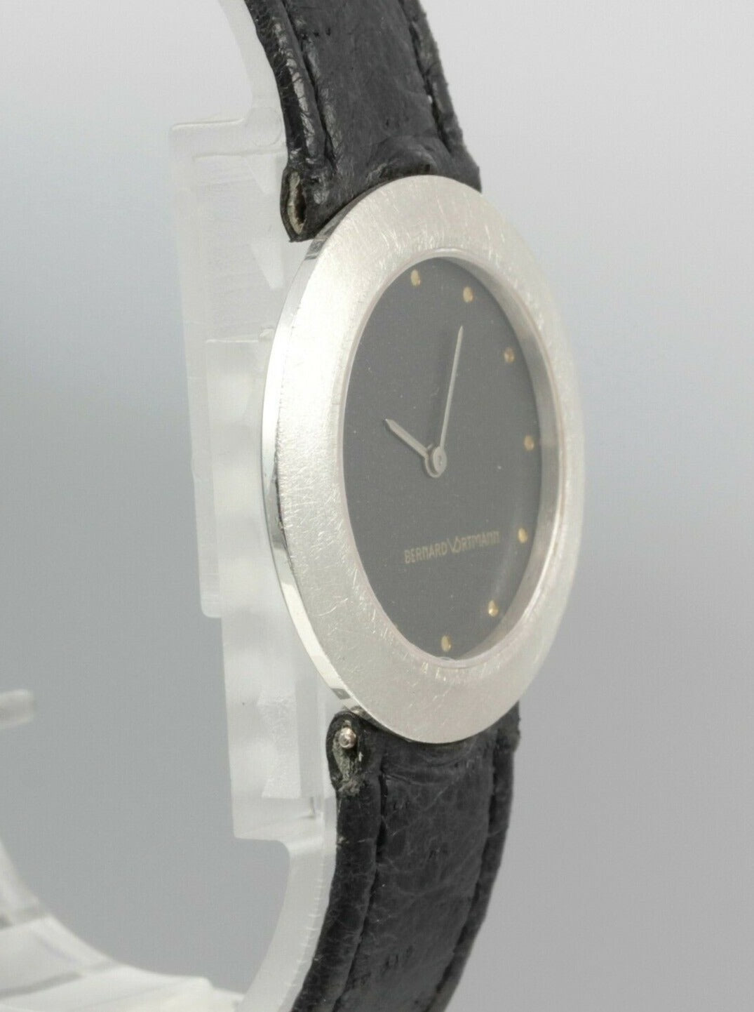 BERNARD VORTMANN Designer DAMENUHR medium grau | 925er Sterling Silber | NOS
