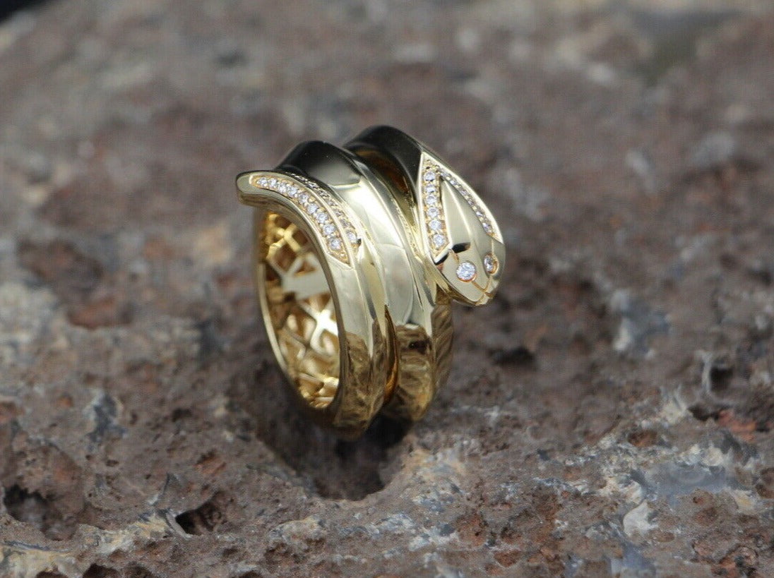 JETTE JOOP Paradise - Designer RING Schlange | 750er Gold | Brillantbesatz