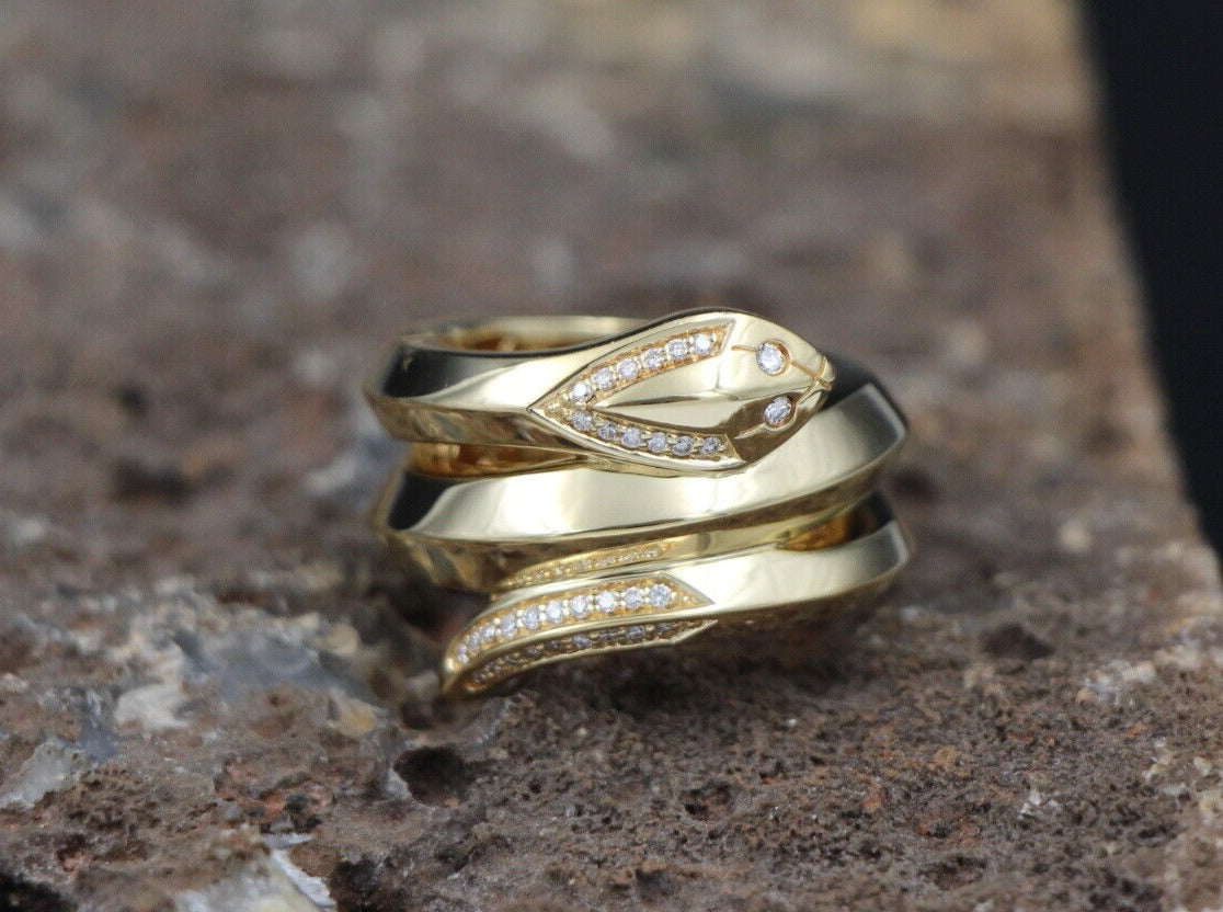 JETTE JOOP Paradise - Designer RING Schlange | 750er Gold | Brillantbesatz