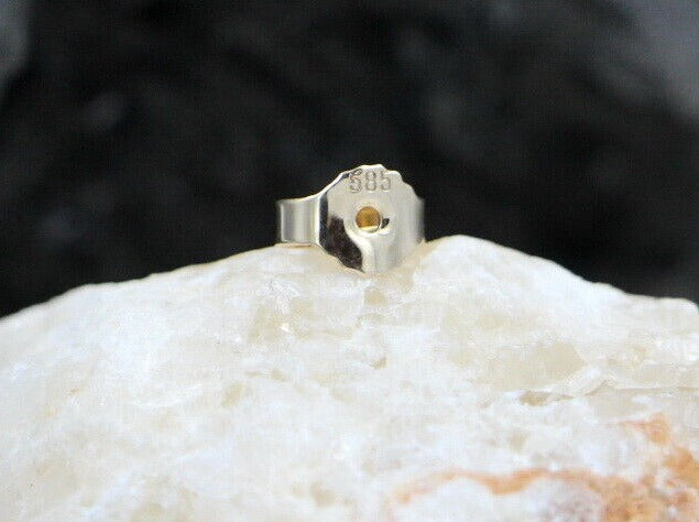 Zarte OHRSTECKER mit 8 BRILLANTEN | 585er Gelbgold