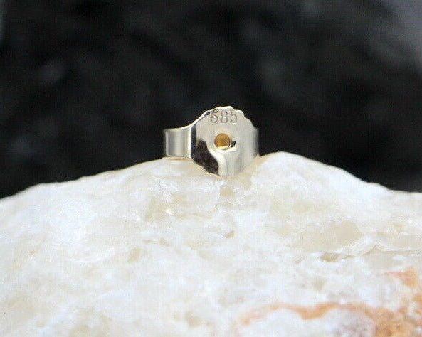 Zarte OHRSTECKER mit 8 BRILLANTEN | 585er Gelbgold