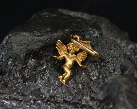 Niedliche OHRHÄNGER | Engel | 585er Gelbgold
