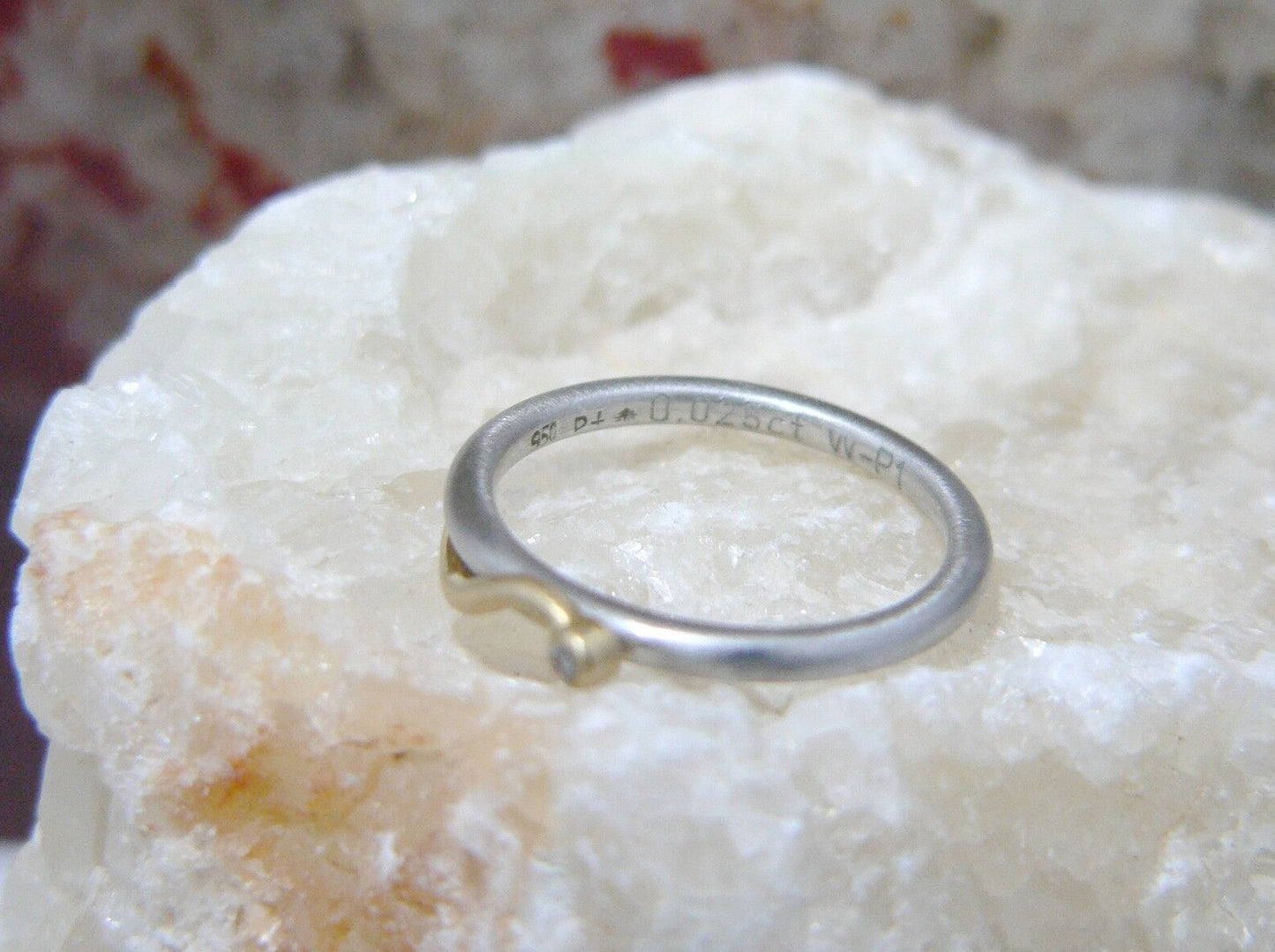 CHRISTIAN BAUER Designer RING mit BRILLANT | 950er Platin & 750er Gelbgold