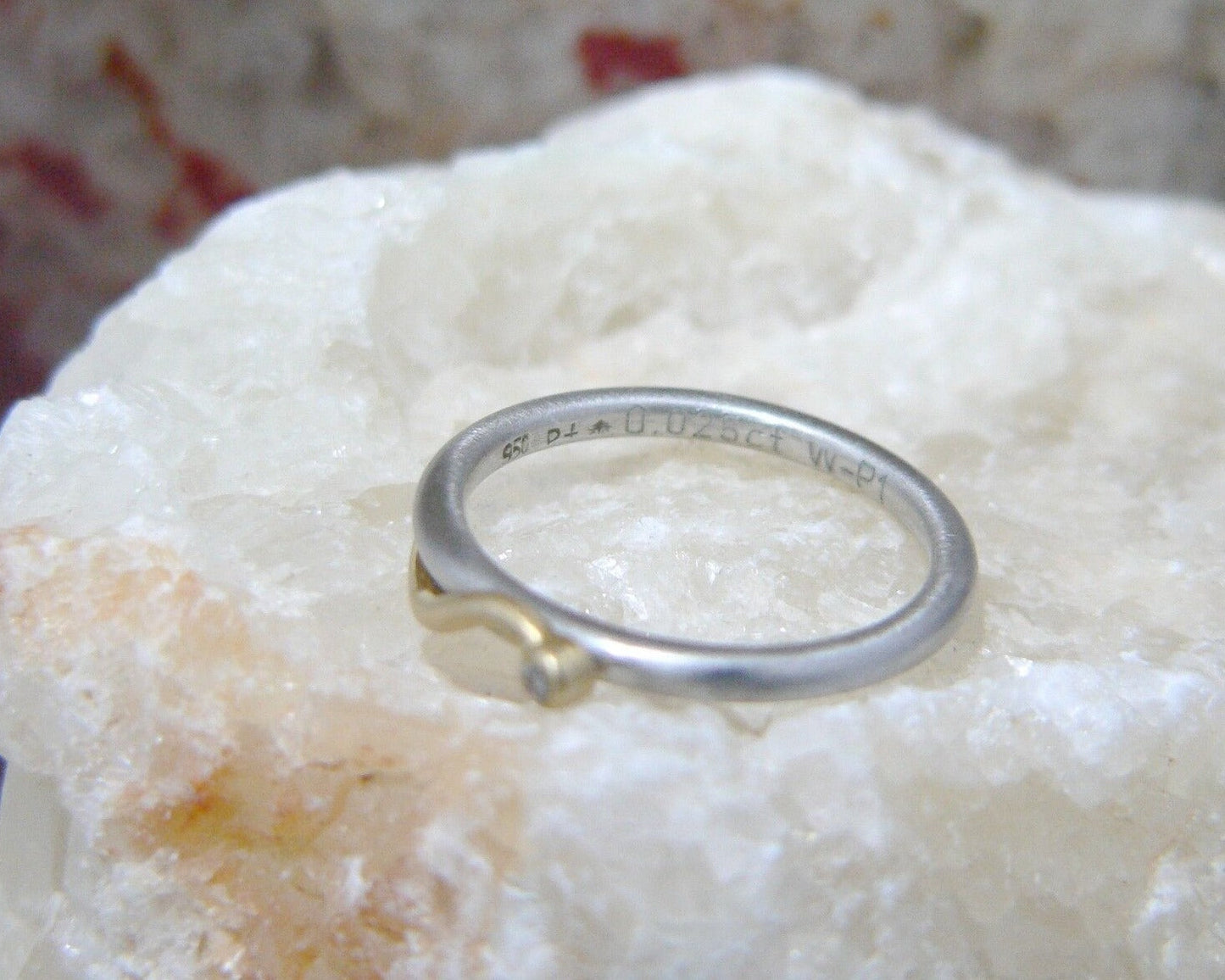 CHRISTIAN BAUER Designer RING mit BRILLANT | 950er Platin & 750er Gelbgold