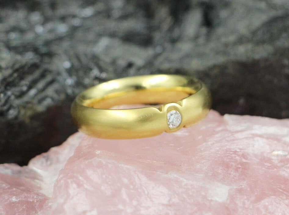 CHRISTIAN BAUER Goldschmiede RING mit 0,085ct. BRILLANT | tw/si | 750er Gold