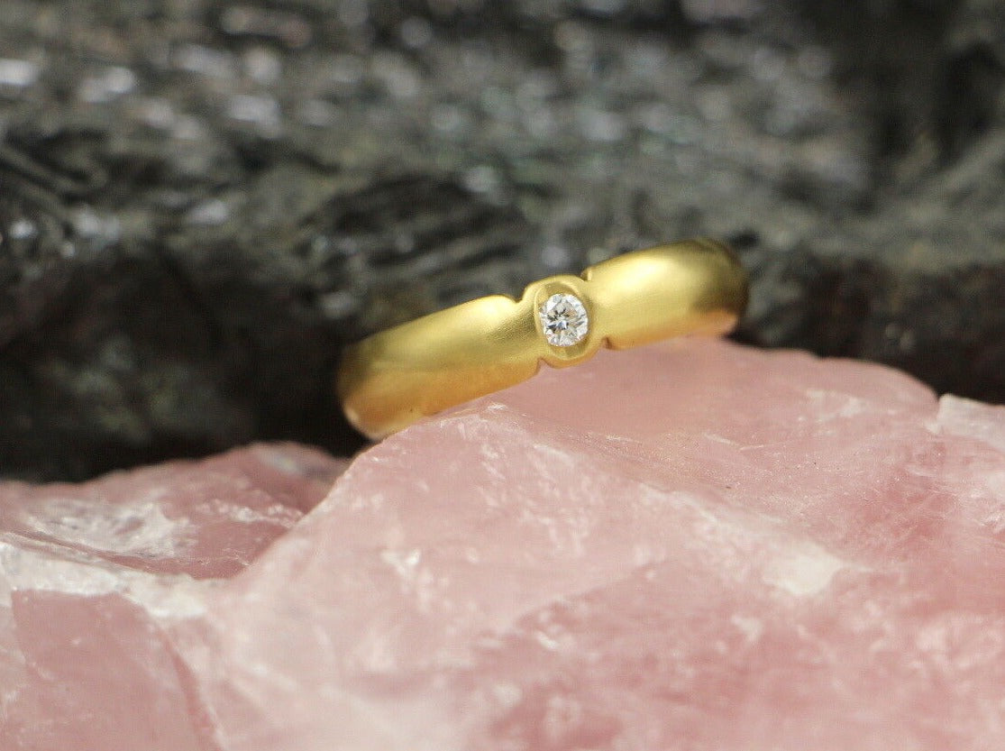 CHRISTIAN BAUER Goldschmiede RING mit 0,085ct. BRILLANT | tw/si | 750er Gold