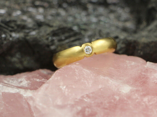 CHRISTIAN BAUER Goldschmiede RING mit 0,085ct. BRILLANT | tw/si | 750er Gold